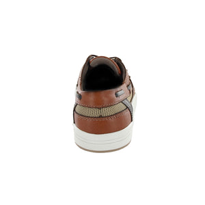 Zapato náutico de piel para niño color miel con agujeta 442802