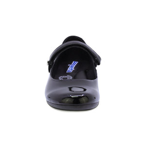 Balerinas de charol para niña color negro con tira de contacto 45105