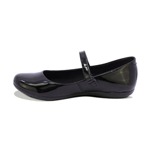 Balerinas de charol para niña color negro con tira de contacto 45105