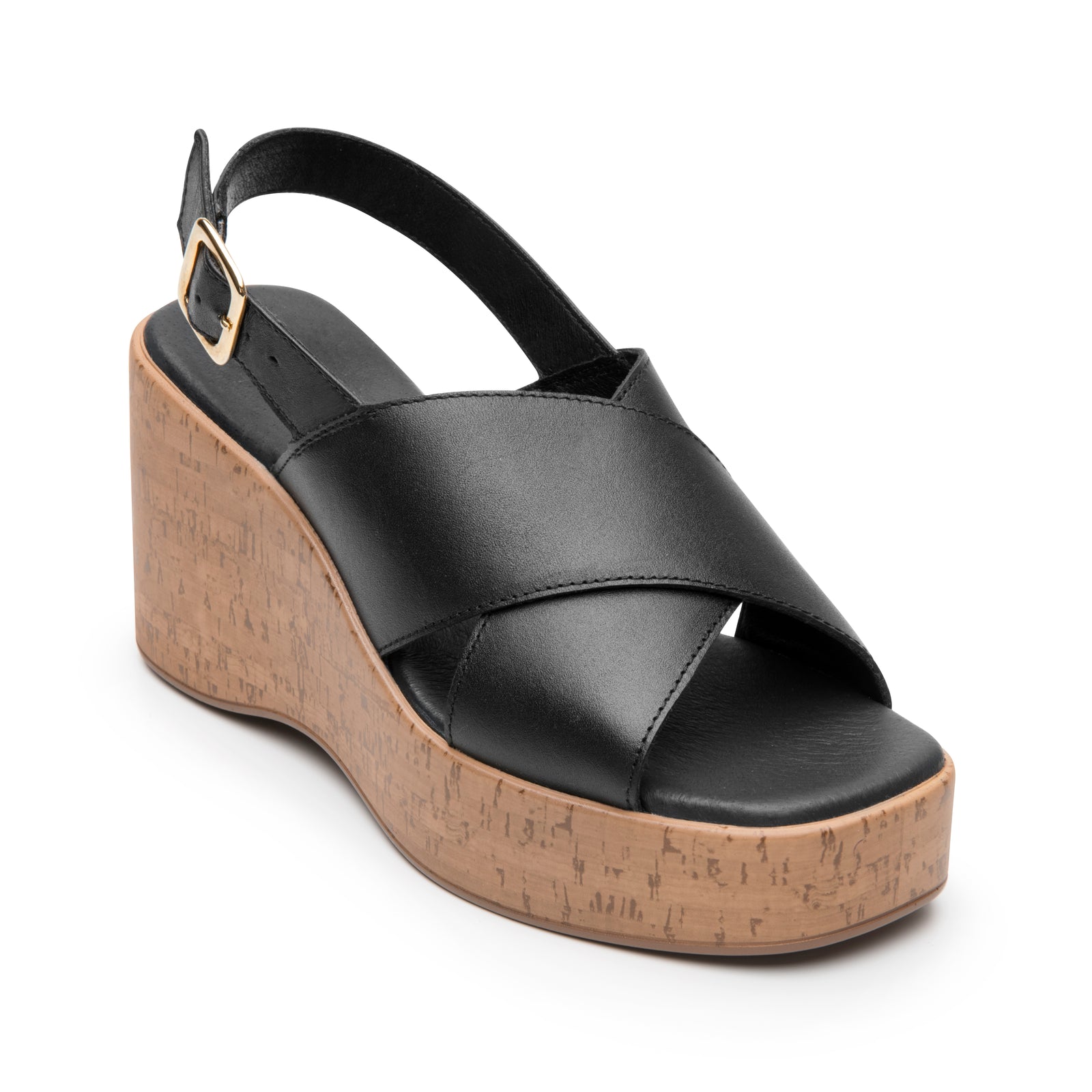 139201 NEGRO FLEXI CALZADO DAMA SANDALIA CUÑA