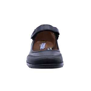 Zapato escolar shieldtech de piel para niña color negro y tira de contacto 54403