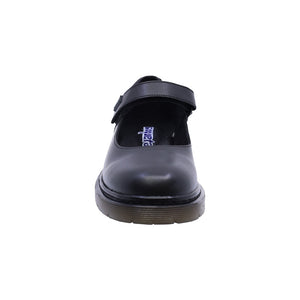 Zapato escolar de piel para niña color negro con suela robusta 59002