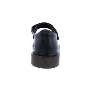 Zapato escolar de piel para niña color negro con suela robusta 59002