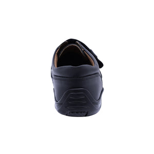 Zapato escolar shieldtech de piel para niño color negro con tira de contacto 80606