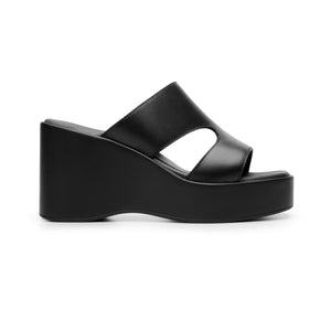 139203 NEGRO FLEXI CALZADO DAMA SANDALIA CUÑA