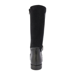 Botas para niña color negro con hebilla y cierre lateral 92920