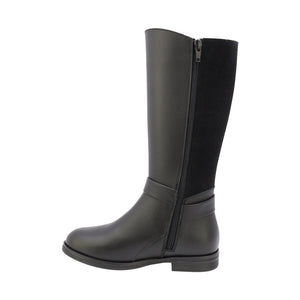 Botas para niña color negro con hebilla y cierre lateral 92920