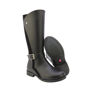 Botas para niña color negro con hebilla y cierre lateral 92920