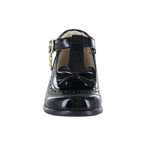 Zapatitos Mary Jane de charol para bebé niña Color Negro con Moñito 950513