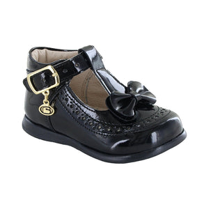 Zapatitos Mary Jane de charol para bebé niña Color Negro con Moñito 950513
