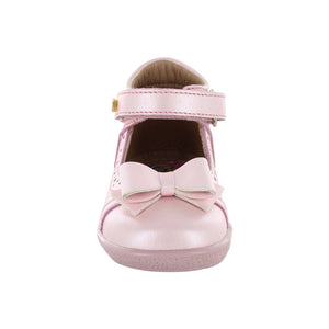 Zapatitos Mary Jane Softy de piel para bebé niña con arco soporte y moño Color Rosa 954603