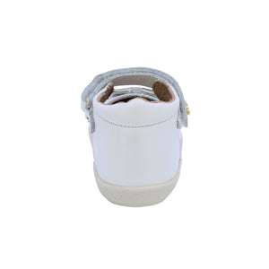 Zapatitos Mary Jane Softy de piel para bebé niña con arco soporte y moño Color Perla 954603