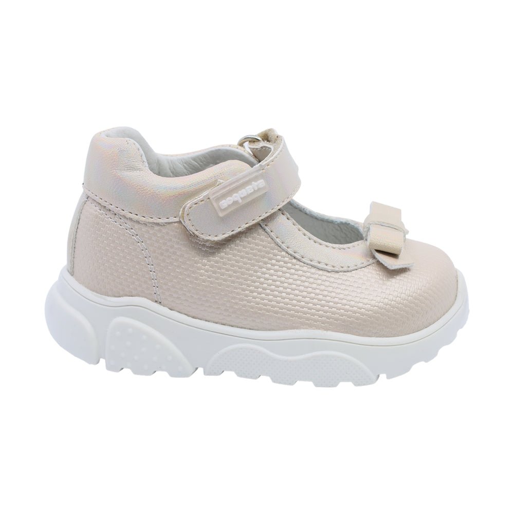 Botitas Mary Jane Softy Para Bebé Niña Color Oro Con Tira De Contacto 955600