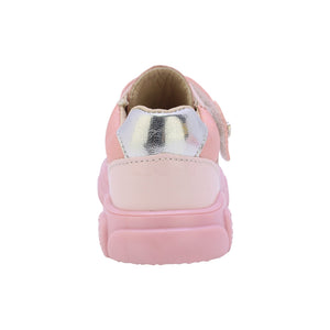 Tenis para bebé niña color rosa con agujeta elástica y tira de contacto 955702