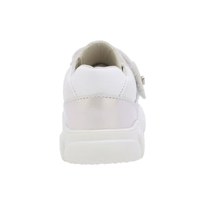 Tenis para bebé niña color perla con tira de contacto y corazón 955702