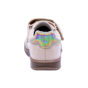 Tenis casual para bebé niña color Oro con franjas Doradas y agujeta elástica 955804