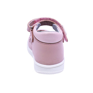 Zapatitos Mary Jane Softy De Piel Para Bebé Niña Color Rosa Con Calado Floral 955805