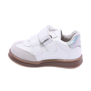 Tenis casual para bebé niña color blanco con Doble Tira De Contacto y estrella 955806