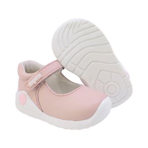 Balerinas Softy de piel para bebé niña color rosa con tira de contacto 955900