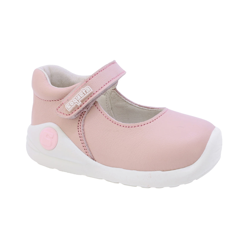 Balerinas Softy de piel para bebé niña color rosa con tira de contacto 955900