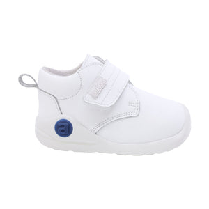 Botitas softy de piel para bebé niño color blanco con tira de contacto 956000