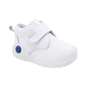 Botitas softy de piel para bebé niño color blanco con tira de contacto 956000
