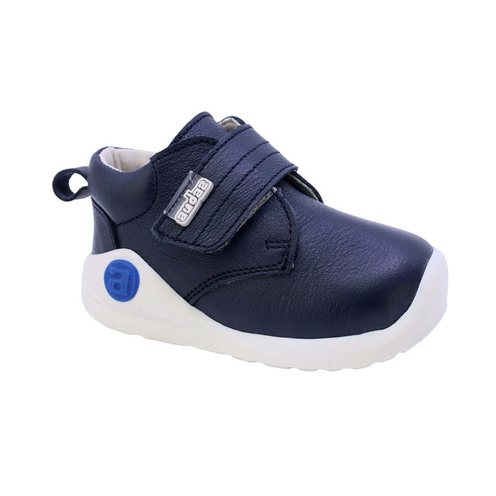Botitas softy de piel para bebé niño color azul con tira de contacto 956000