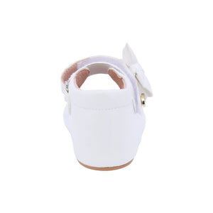 Balerinas Softy para bebé niña color perla con moñito lateral y tira de contacto 985015