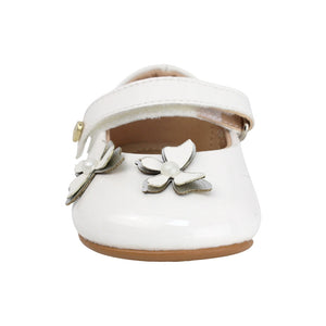 Balerinas para bebé niña color blanco con tira de contacto y maripositas 985020