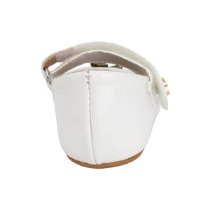 Balerinas para bebé niña color blanco con tira de contacto y maripositas 985020