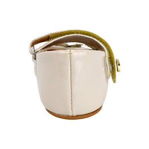 Balerinas para bebé niña Color beige con tira de contacto y maripositas 985020