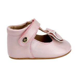 Balerinas softy para bebé niña color rosa con tira de contacto y moñito frontal 985021