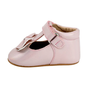Balerinas softy para bebé niña color rosa con tira de contacto y moñito frontal 985021