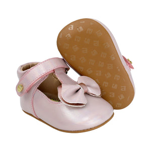 Balerinas softy para bebé niña color rosa con tira de contacto y moñito frontal 985021