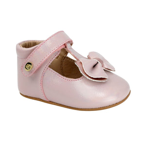 Balerinas softy para bebé niña color rosa con tira de contacto y moñito frontal 985021
