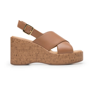 139201 BEIGE FLEXI CALZADO DAMA SANDALIA CUÑA