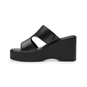 139203 NEGRO FLEXI CALZADO DAMA SANDALIA CUÑA