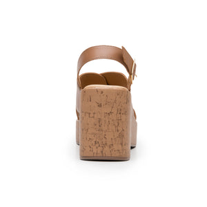 139201 BEIGE FLEXI CALZADO DAMA SANDALIA CUÑA